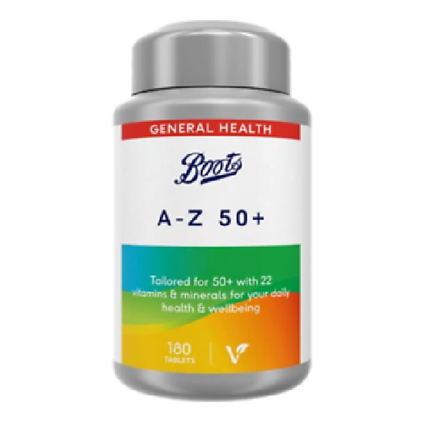 Boots A-Z 50+ Complete Vitamins & Minerals 180 Tablets