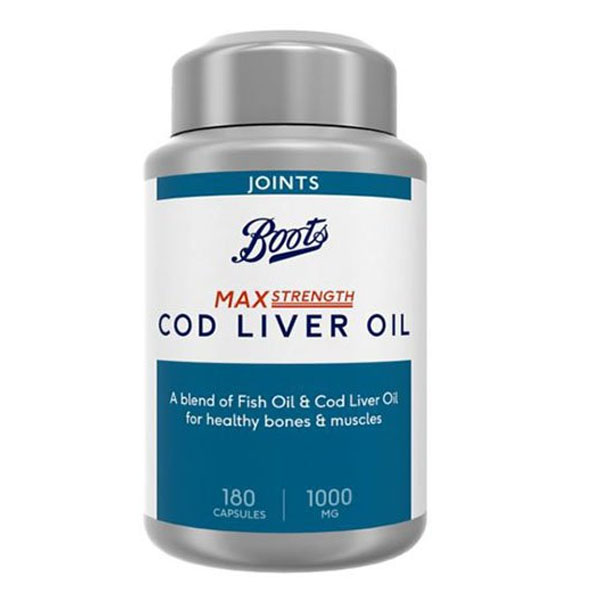 Boots Max Strength Cod Liver Oil 180 Capsules