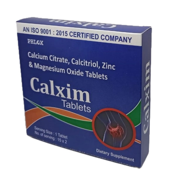 CALXIM (Calcium citrate, Calcitriol, Zinc & magnesium oxide) 30 Tab