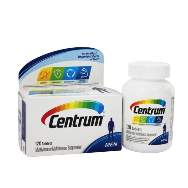 Centrum Men Multivitamin Multimineral Supplement with Vitamin D3, B Vitamins and Antioxidants 120 Tablets