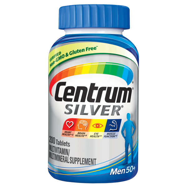 Centrum Silver Multivitamin Men 50 Plus and Mineral Supplement 200 Tablets