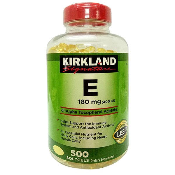 Kirkland Signature E 180mg (400IU) 500 Softgels
