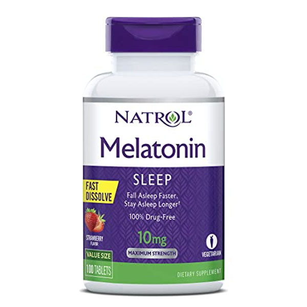 Natrol Melatonin Sleep Support 10mg Citrus Fast Dissolve 100 Tablets