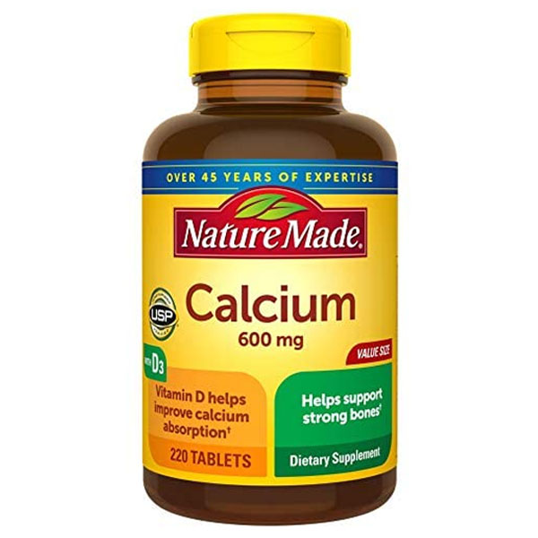 Nature Made Calcium 600mg with Vitamin D3 for 220 Tablets