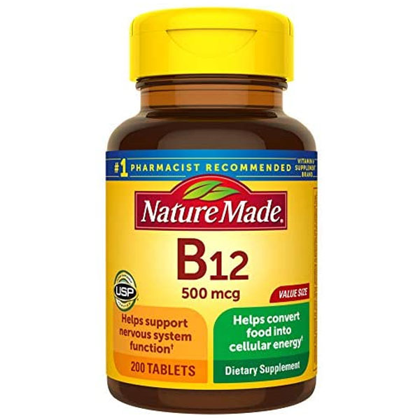 Nature Made Vitamin B12 500mcg 200 Tablets