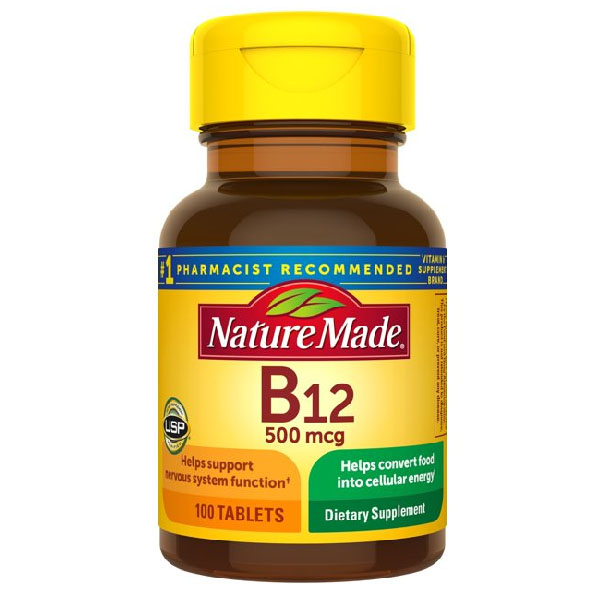 Nature Made Vitamin B12 500mcg Metabolic Health 100 Tablets