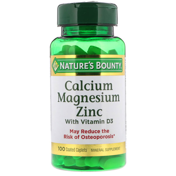 Nature's Bounty Calcium Magnesium Zinc - 100 Tablets