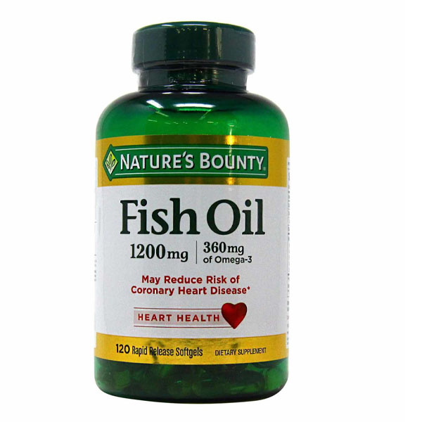Nature’s Bounty Fish Oil Omega-3 Softgels 1200mg+360mg 120 Softgel