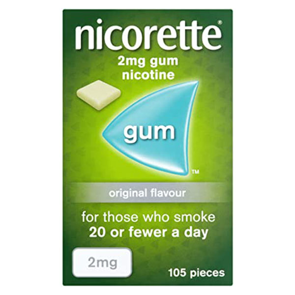 Nicorette Original 2mg Nicotine Gum 105 pieces (Stop Smoking Aid)