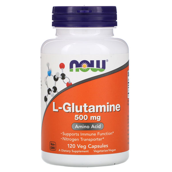 Now Foods L-Glutamine 500 mg - 120 Veg Capsules