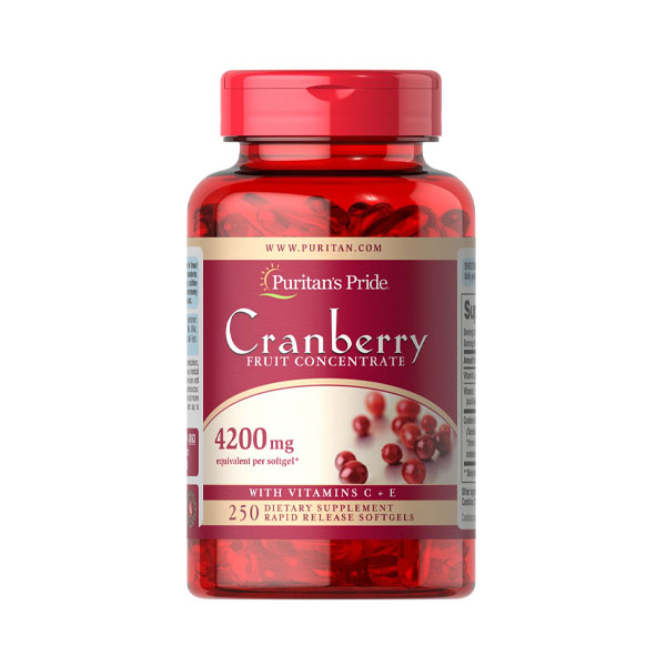 Puritan’s Pride Cranberry Fruit Concentrate with C & E 4200mg 100 Softgels