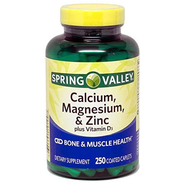 Spring Valley - Calcium Magnesium and Zinc, Plus Vitamin D3, 250 Caplets