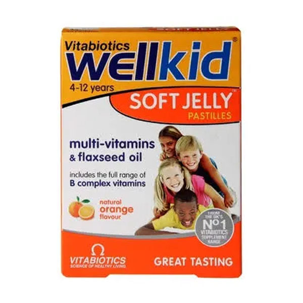 Vitabiotics WellKid Soft Jelly Natural Orange Flavour - 30 Pastilles
