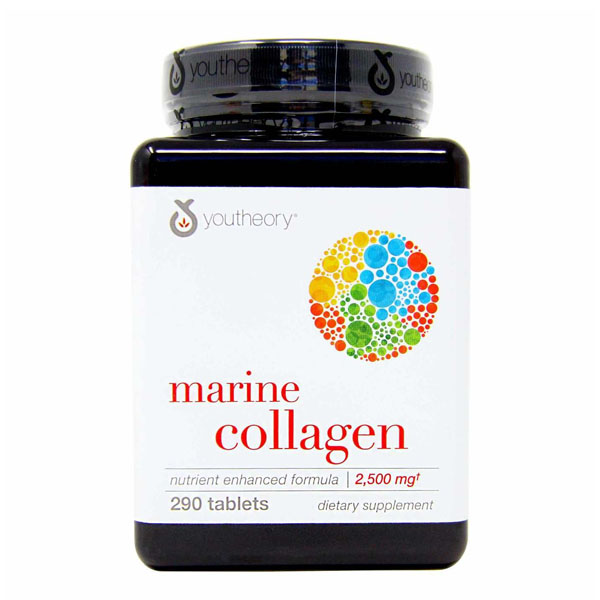 Youtheory Marine Collagen Type 1 and 3 - Advanced Formula with amino acid 290 Tablets
