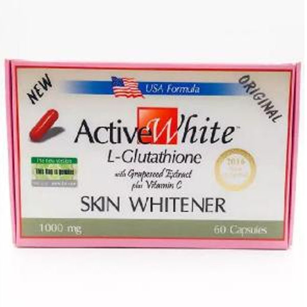 Active White L-Glutathione Skin Whitener 1000mg 60 Cap
