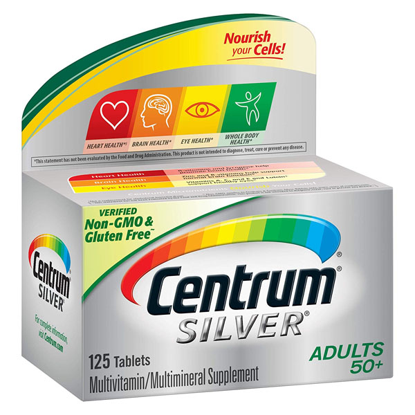 Centrum Silver Adult Multivitamin/Multimineral Supplement Vitamin D3, Adult 50+ 125 Tablets