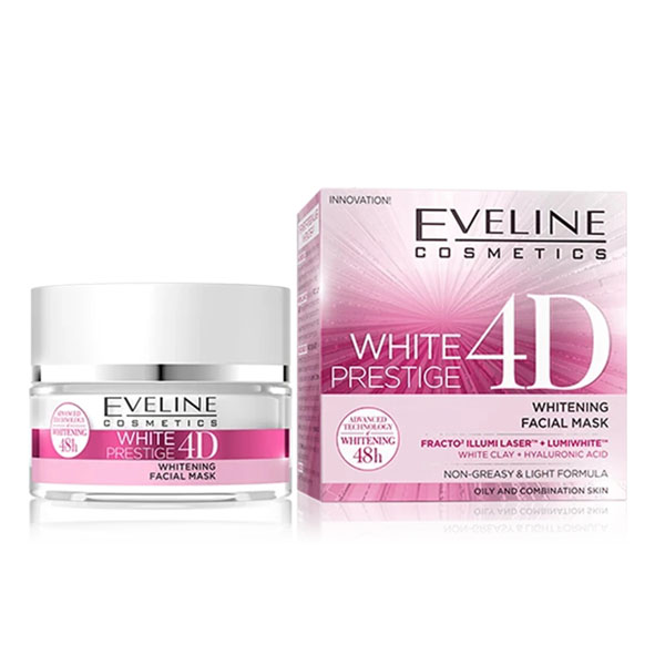 Eveline White Prestige 4d Whitening Facial Mask Non Greasy & Light 50ml