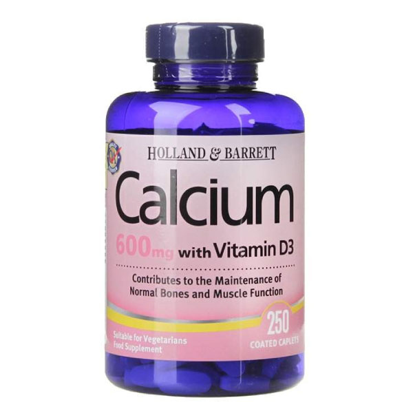 Holland & Barrett Calcium 600mg With Vitamin D3 250 Tablets