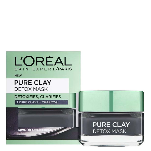 LOreal Pure Clay Black Detox Mask - 50ml