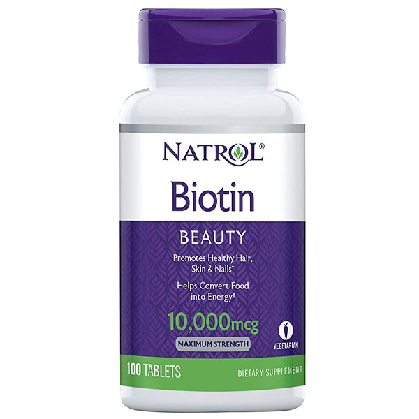 Natrol Biotin Beauty Promotes Healthy Hair, Skin and Nails,1,000mcg 100 Tablets