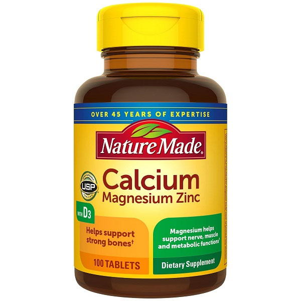 NatureMade Calcium, Magnesium and Zinc with Vitamin D3 100 Tablets