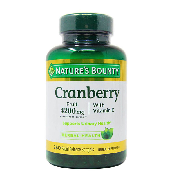 Nature’s Bounty Cranberry Pills 4200mg 300 Softgels