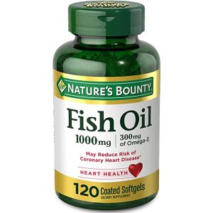 Nature’s Bounty Fish Oil, 1000mg, 300mg of Omega-3, 120 Softgels