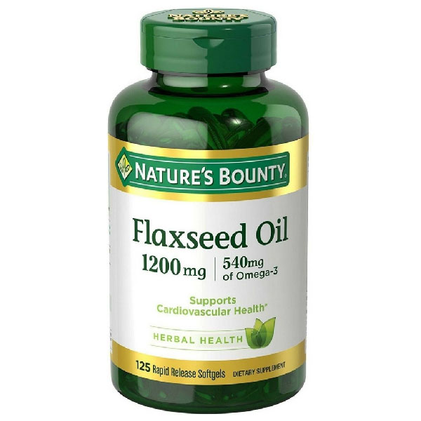 Nature’s Bounty Flaxseed Oil 1200mg 125 Softgels