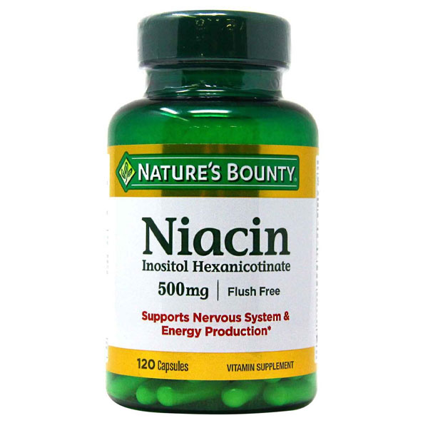 Nature's Bounty Niacin Flush-Free - 500 mg - 120 Capsules