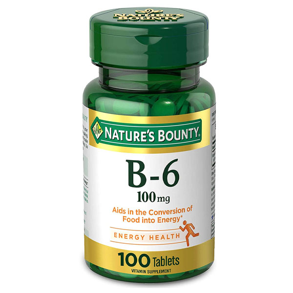 Nature’s Bounty Vitamin B-6 100 mg 100 Tablets