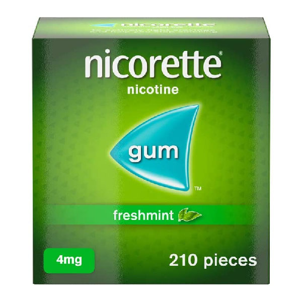 Nicorette Freshmint Chewing Gum, 2 mg, 210 Pieces (Stop Smoking Help)