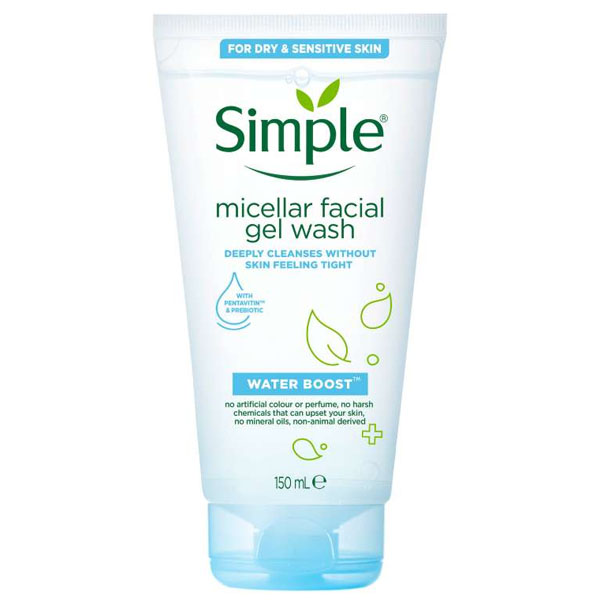 Simple - Sensitive Skin Water Boost Miceller Facial Gel Wash - 150ml