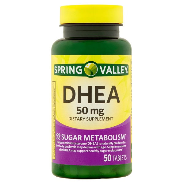 Spring Valley DHEA 50mg Dietary Supplement 50 Tablets