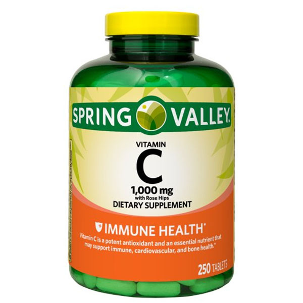 Spring Valley Vitamin C 500mg with Rose Hips 250 Tablets