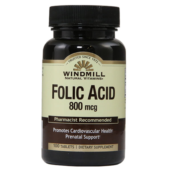 Windmill Folic Acid 800mcg 100 Tablets