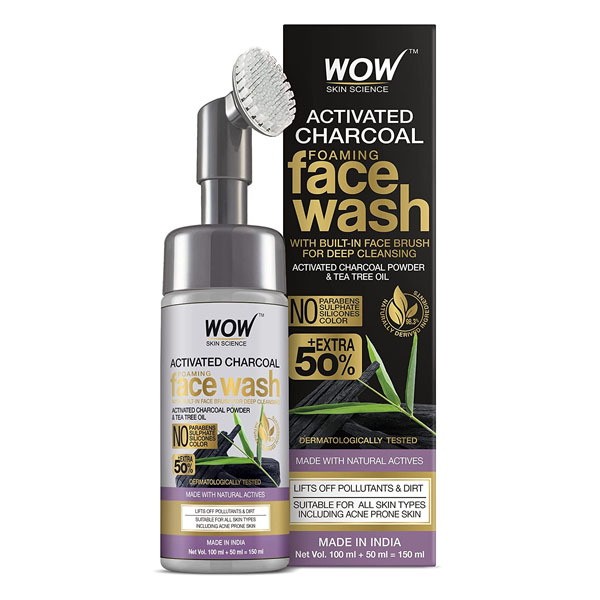 Wow Activated Charcoal Foaming Face Wash 150ml