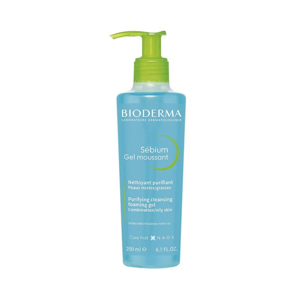 Bioderma Sebium Face And Body Wash Moussant Purifying Cleansing Gel 200 ml