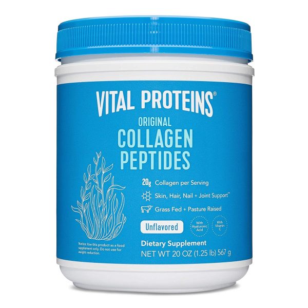 Vital Proteins Collagen Peptides Powder with Hyaluronic Acid and Vitamin C, Unflavored