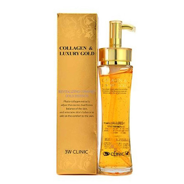 3W Clinic collagen and luxury revitalizing comfort 24K gold essence – 150ml