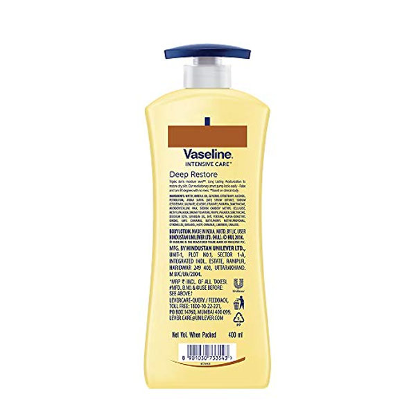 Vaseline Intensive Care Deep Restore with pure Oat extract Body Lotion, 400ml