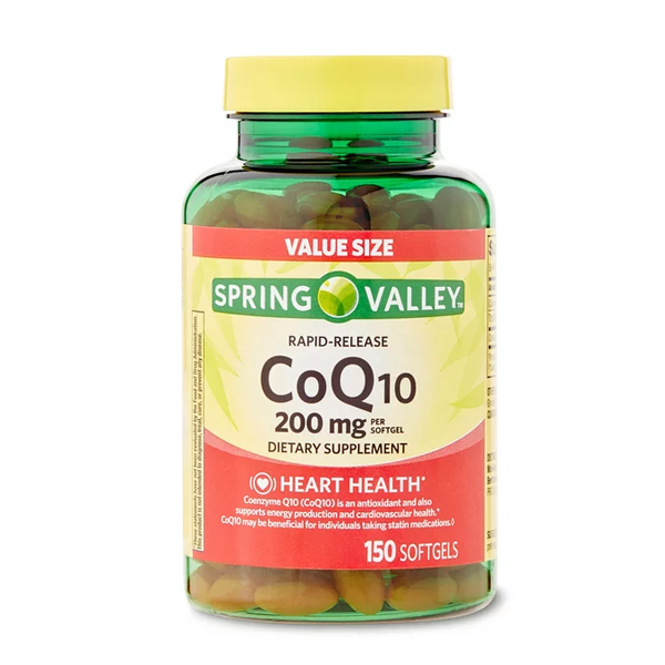 Spring Valley CoQ10 200mg 150 Rapid Release Softgels