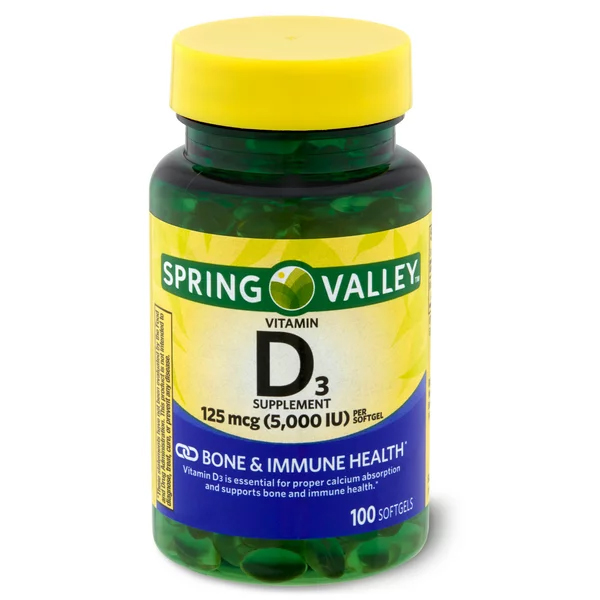 Spring Valley Vitamin D3 (5000 IU) 100 Softgels
