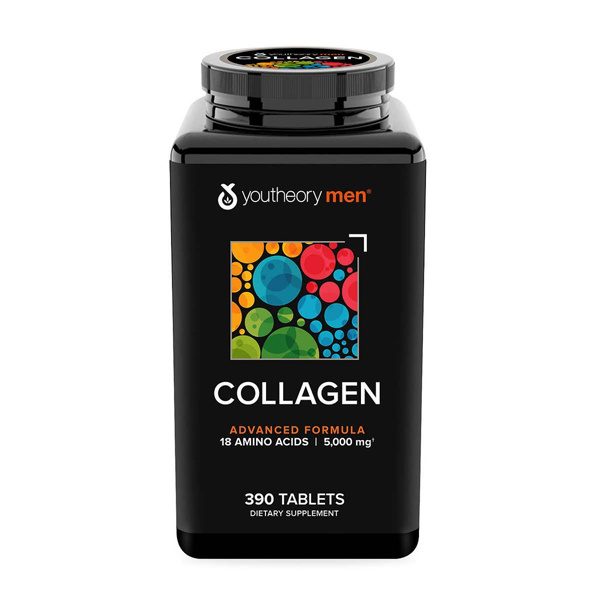 Youtheory, Men Collagen Advanced Formula 18 Amino Acids 5000g-390 Tablets