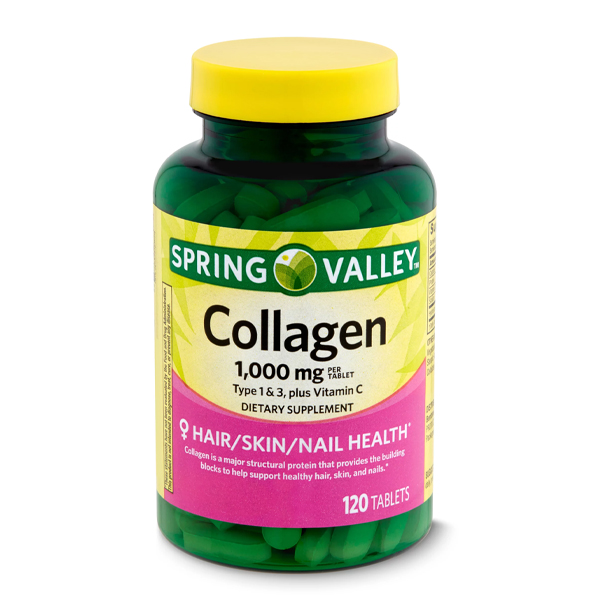 Spring Valley Collagen 1000mg Type 1 & 3 Plus Vitamin C Dietary Supplement 120 Tablets