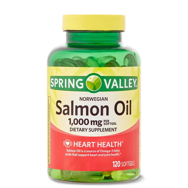 Spring Valley Norwegian Salmon Dietary Supplement 1000 mg 120 Softgels