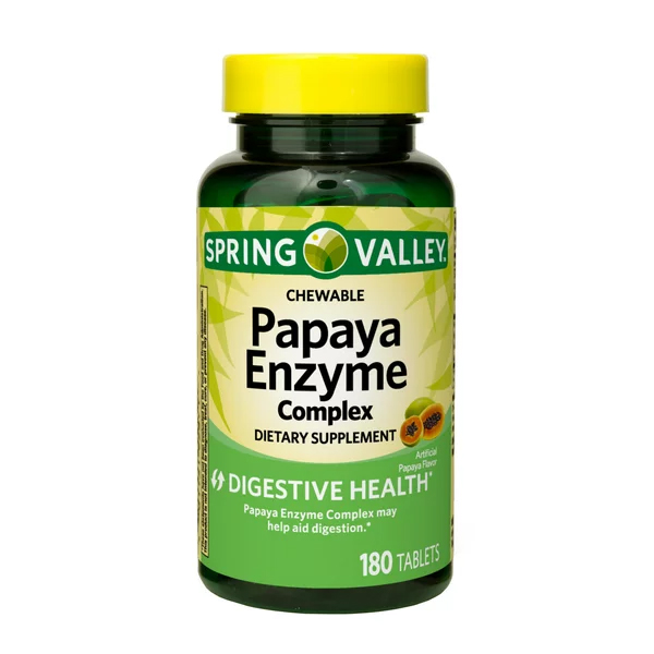 Spring Valley Papaya Enzyme Complex Chewable 180 Tablets