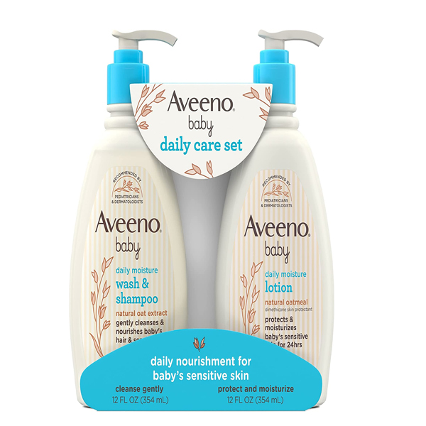 Aveeno Baby Daily Baby Wash & Shampoo & Lotion Set- 2pk
