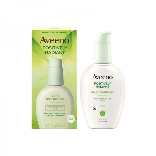 Aveeno Positively Radiant Daily Moisturizer Sunscreen SPF15 120ml