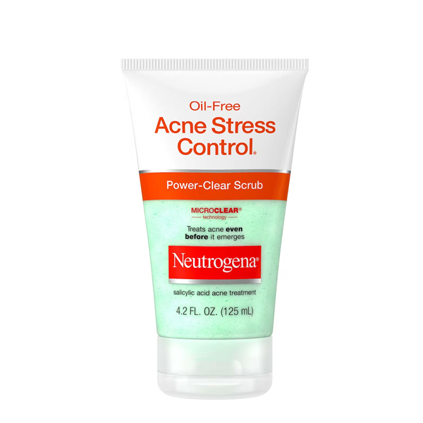 Neutrogena Acne Stress Control Power Clear Salicylic Acid Face Scrub 125ml