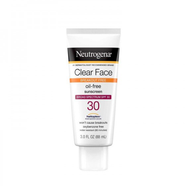 Neutrogena Clear Face Breakout Free Oil Free Sunscreen SPF30 88ml